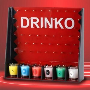 Drinko jeu à boire avec 6 verres à shot, plinko avec capsule, jeu à boire en verre à shot avec hasard
