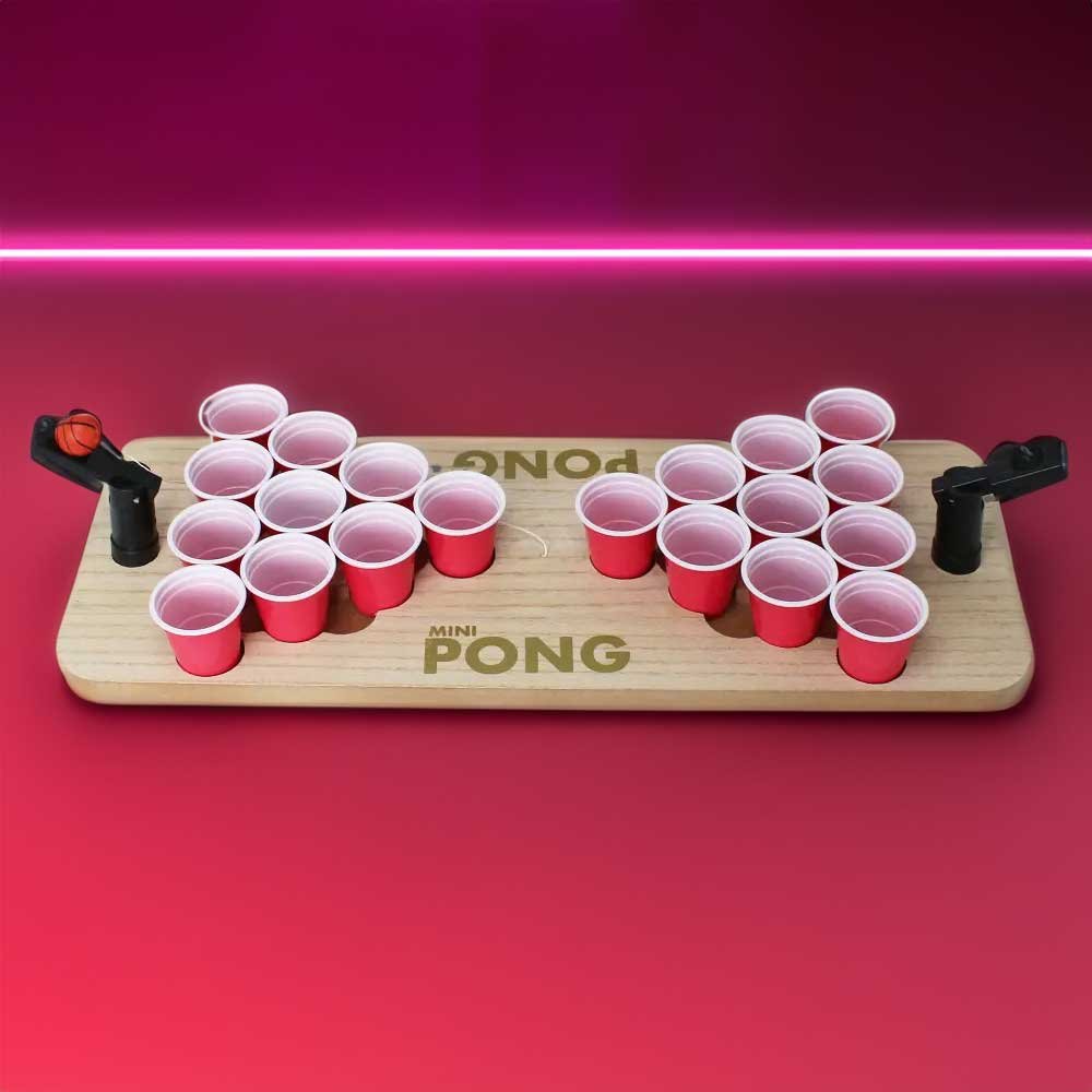 Mini beer pong - beer pong compact, gobelet inclus, set complet de shotpong