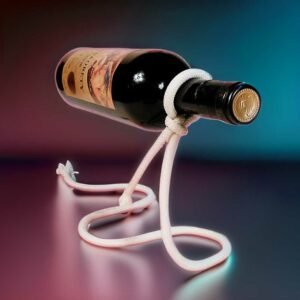 Porte-vin en corde, porte-bouteille avec illusion magique, présentation décorative de la bouteille de vin