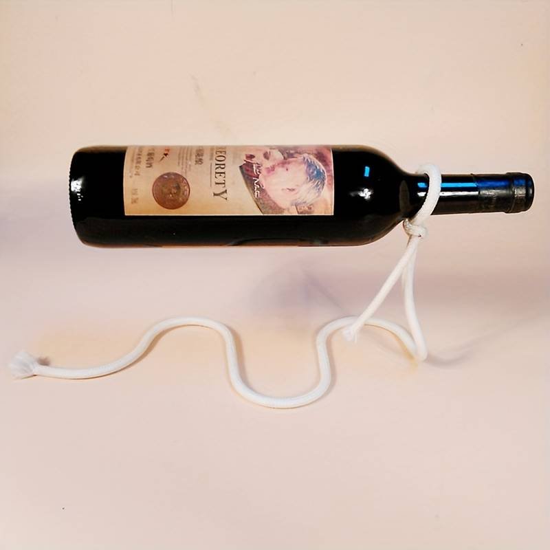 Seil Weinhalter, Flaschenhalter mit Magischer Illusion, dekorative Präsentation Weinflasche – Image 2