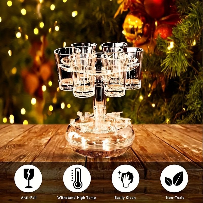 6er Transparenter Shot Verteiler, Shotdispenser, Schnapsglas Spender, Perfekt für Partys & Spiele – Image 5